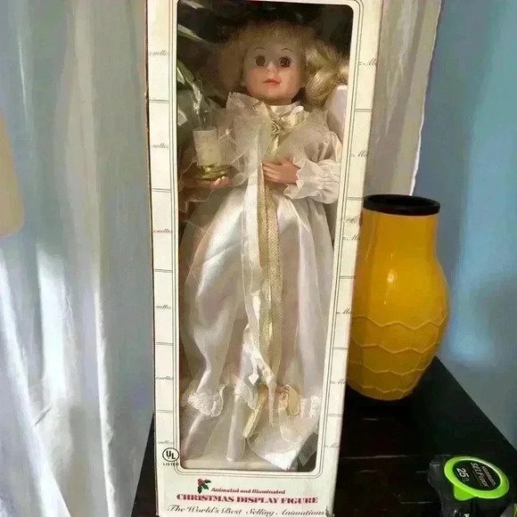 Vintage ELCO Motion-ettes Blonde Hair Christmas Angel - Tested and Working. - Picture 9 of 10